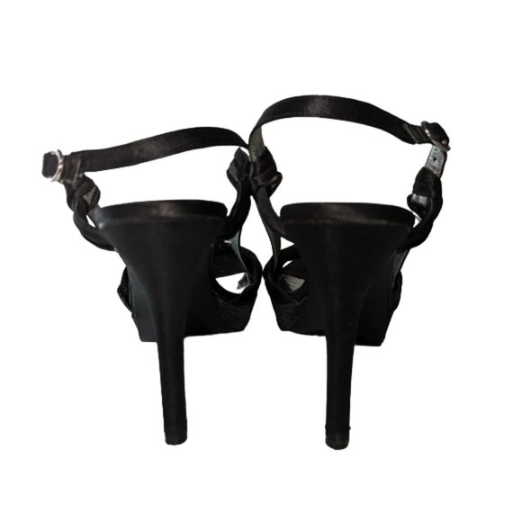 Kelly & Katie black satin stilettos - Picture 4 of 4